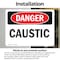 Signmission Caustic Danger Sign, Vinyl Decal, 10in W x 7in L, 2PK OS-2PACK-DS-D-710-L-2416 - alternate 6